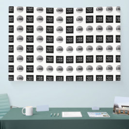 Geometrisch 2 logo patroonontwerp spandoek