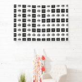 Geometrisch 2 Logo Patroonontwerp Spandoek (Insitu)