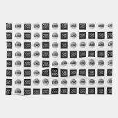 Geometrisch 2 Logo-patroonontwerp Theedoek (Horizontaal)