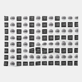 Geometrisch 2 Logo-patroonontwerp Theedoek