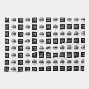 Geometrisch 2 Logo-patroonontwerp Theedoek