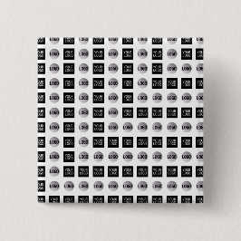 Geometrisch 2 Logo-patroonontwerp Vierkante Button 5,1 Cm