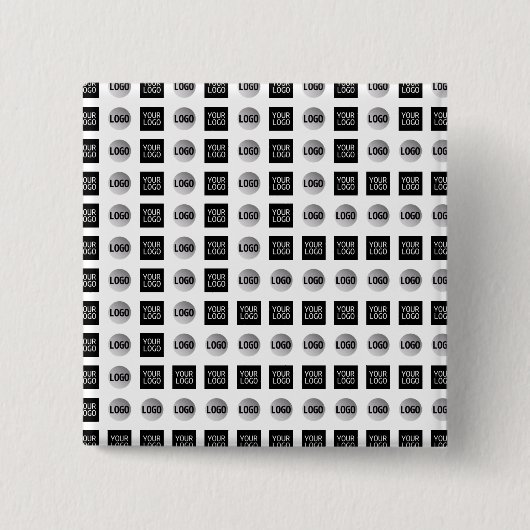 Geometrisch 2 Logo-patroonontwerp Vierkante Button 5,1 Cm (Voorkant)