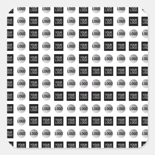 Geometrisch 2 Logo-patroonontwerp Vierkante Sticker (Voorkant)