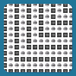 Geometrisch 2 Logo-patroonontwerp Vierkante Sticker