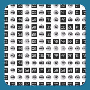 Geometrisch 2 Logo-patroonontwerp Vierkante Sticker