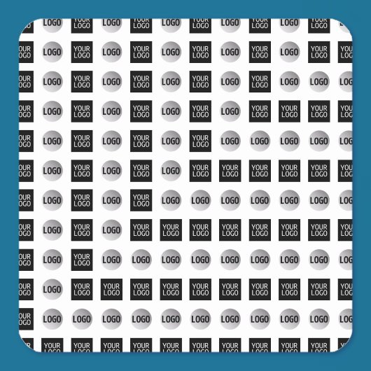 Geometrisch 2 Logo-patroonontwerp Vierkante Sticker