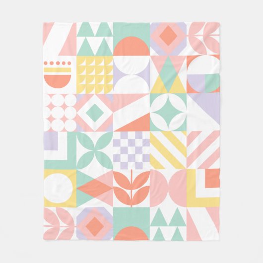 geometrisch #32 fleece deken (Voorkant)