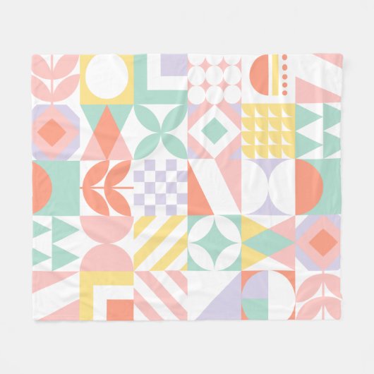 geometrisch #32 fleece deken (Voorkant (Horizontaal))