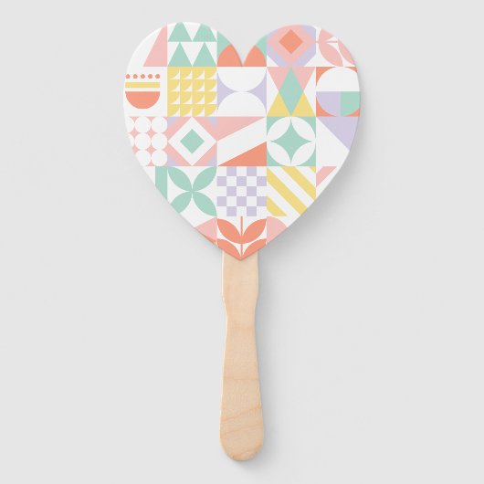 geometrisch #32 handwaaier (Achterkant)