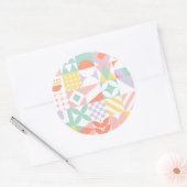 geometrisch #32 ronde sticker (Envelop)