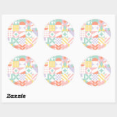 geometrisch #32 ronde sticker (Vel)