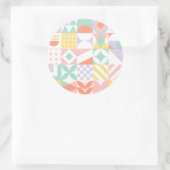 geometrisch #32 ronde sticker (Tas)