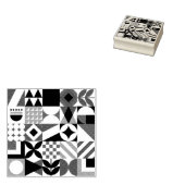 geometrisch #32 rubberstempel (Gestempeld)