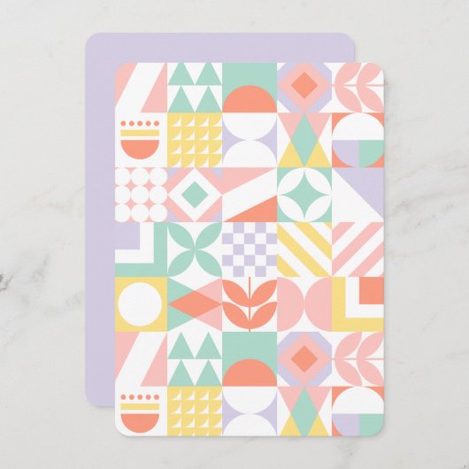 geometrisch #32 save the date (Voorkant / Achterkant)