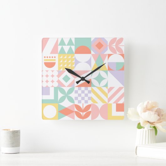 geometrisch #32 vierkante klok (Huis)