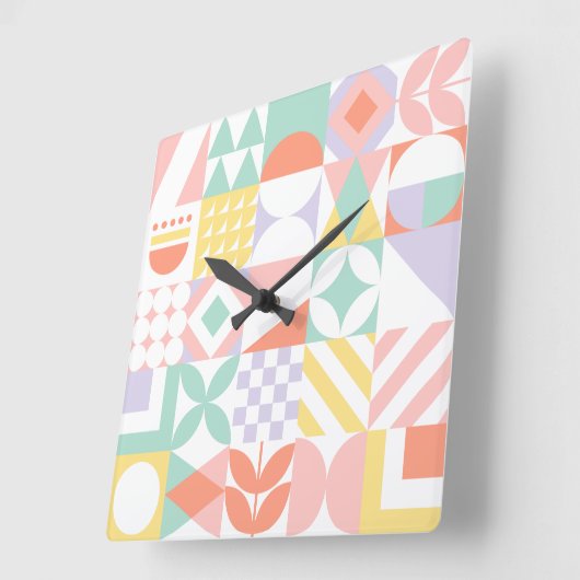 geometrisch #32 vierkante klok (Hoek)