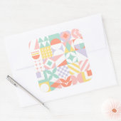 geometrisch #32 vierkante sticker (Envelop)