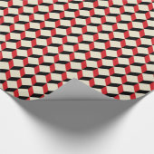 Geometrisch 3d-kubus-patroon - retroreformulier cadeaupapier (Hoek)