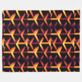 Geometrisch 3D optische illusiepatroon fleece deke Deken (Voorkant (Horizontaal))