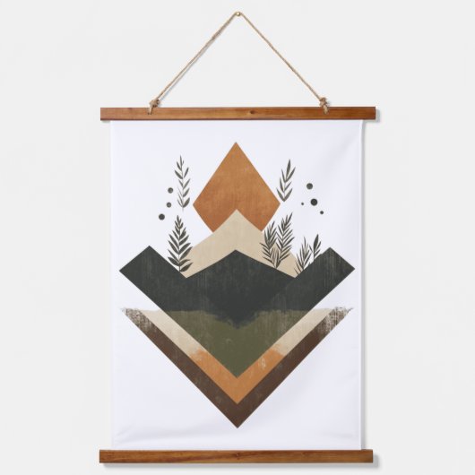 geometrisch aardelement hangend wandkleed (Voorkant)