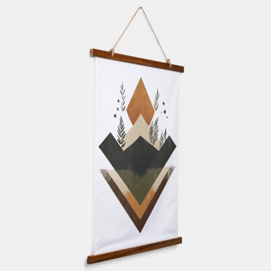 geometrisch aardelement hangend wandkleed (Gebogen)