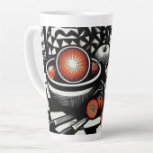 geometrisch aardewerk latte mok (Linkerhoek)