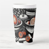 geometrisch aardewerk latte mok (Voorkant)