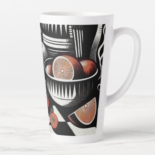 geometrisch aardewerk latte mok (Rechts)