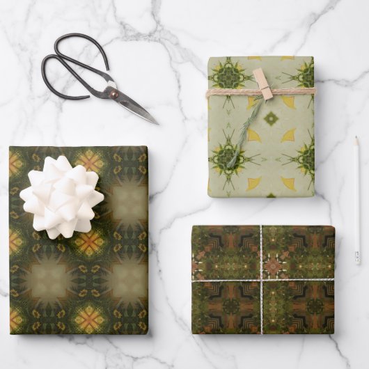 Geometrisch aardpatroon nr. 4 inpakpapier vel (Voorkant)