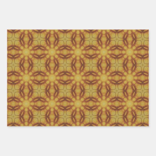 Geometrisch aardpatroon nr. 7 inpakpapier vel (Voorkant 3)