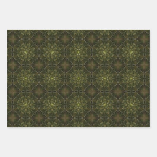 Geometrisch aardpatroon nr. 7 inpakpapier vel (Voorkant 2)