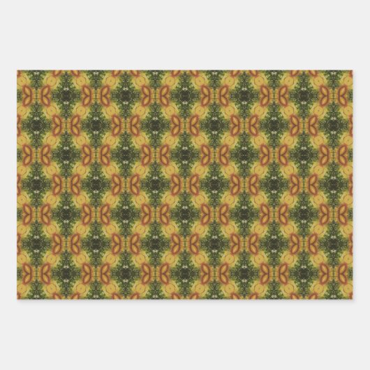 Geometrisch aardpatroon nr. 7 inpakpapier vel (Voorkant)