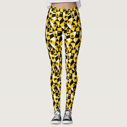 Geometrisch Abstract 030919 - Amber Leggings (Voorkant)