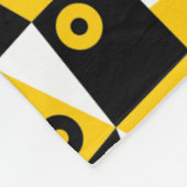 Geometrisch Abstract 030919 - Amber, Zwart en wit Fleece Deken (Hoek)