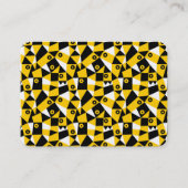 Geometrisch Abstract 030919 - Amber, Zwart en wit Visitekaartje (Voorkant)