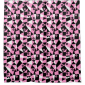Geometrisch Abstract 030919 - Roze Douchegordijn (Voorkant)