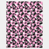 Geometrisch Abstract 030919 - Roze Fleece Deken (Voorkant)