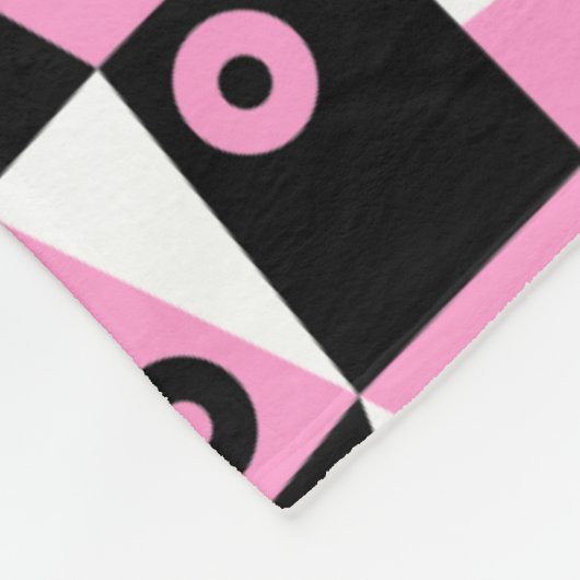 Geometrisch Abstract 030919 - Roze Fleece Deken (Hoek)