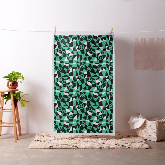 Geometrisch Abstract 050919 - Groen Zee Stof (Voorbeeld)