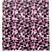 Geometrisch Abstract 050919 - Roze Douchegordijn (Voorkant)