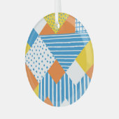 Geometrisch  Abstract achtergrondontwerp Glas Ornament (Voorkant links)