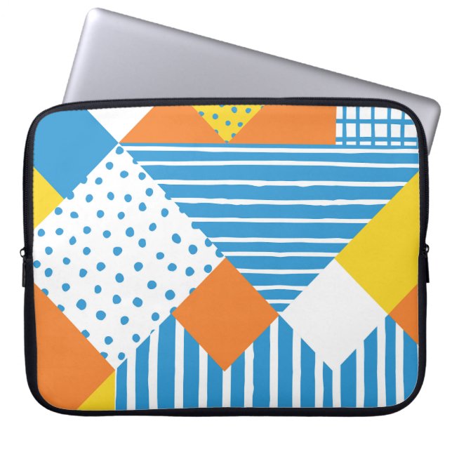 Geometrisch  Abstract achtergrondontwerp Laptop Sleeve (Voorkant)