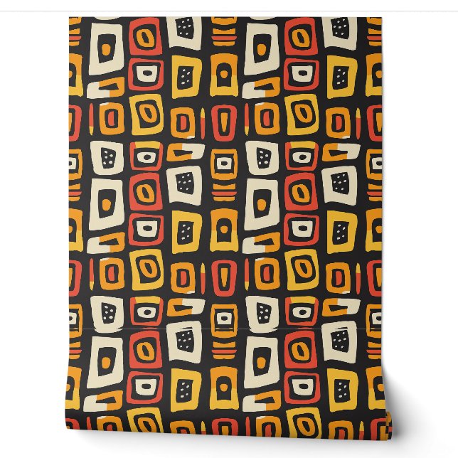 geometrisch Abstract afrikaans patroon Behang (Afrollen)