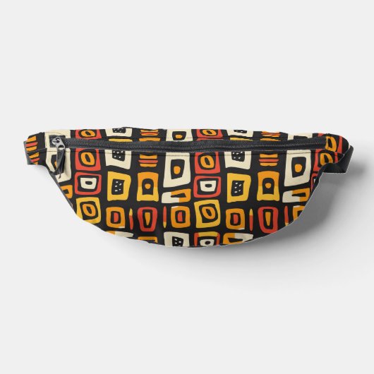 geometrisch Abstract afrikaans patroon Heuptasje (Liggend)