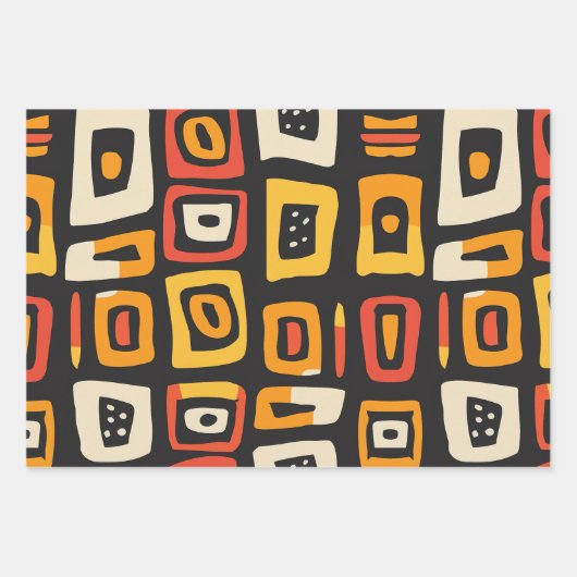 geometrisch Abstract afrikaans patroon Inpakpapier Vel (Voorkant 3)