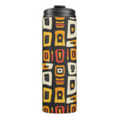 geometrisch Abstract afrikaans patroon Thermosbeker (Voorkant)