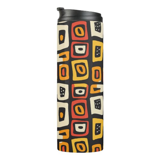 geometrisch Abstract afrikaans patroon Thermosbeker (Geroteerd rechts)