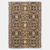 Geometrisch Abstract Bronze Tone Deken (Voorkant Verticaal)