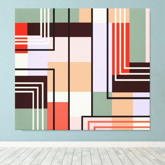 Geometrisch Abstract canvas (Insitu (Houten vloer))